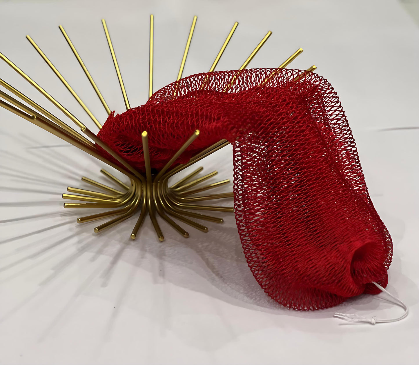 Handmade African exfoliating net in vibrant color – nylon sponge