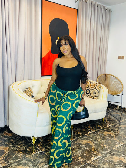 Ife Pant – Adire Crepe Wide-Leg Pants | One Size Fits M–XL | Comes in 46” & 48” Lengths