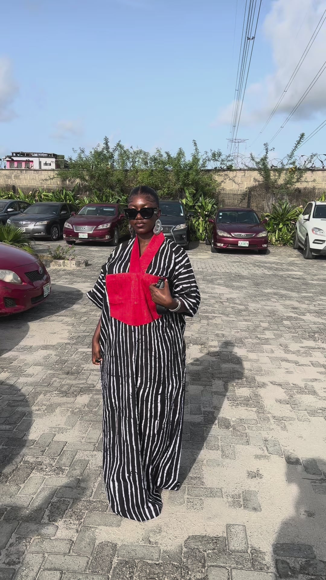 Oversized Ankara and Aso-Oke boubou dress